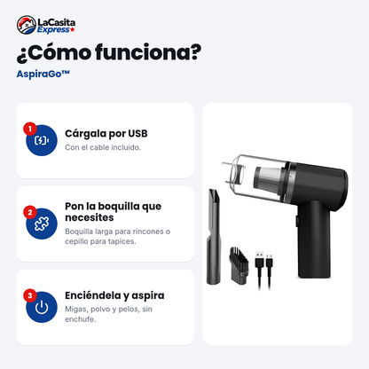 AspiraGo™ Aspiradora y Soplador Portátil 2 en 1